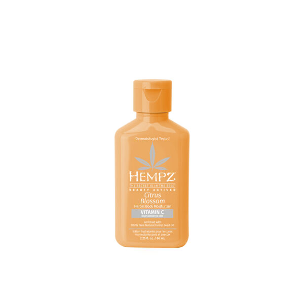 Hempz Beauty Actives Citrus Blossom Herbal Body Moisturizer with Brightening Vitamin C 66ml Travelsize